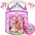 Toys for Girls,Large Kids Tent Toddler Girl Toys,Foldable Tent for Kids with Carry Bag Indoor Playhouses,Princess Toys for 2 3 4 5 6 7 8 9 10 Year Old Girls Christmas Brithday Unicorns Gifts for Girls