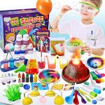 UNGLINGA 70 Lab Experiments Science Kits for Kids Age 4-6-8-12 Educational Scientific Toys Gifts for Girls Boys, Chemistry Set, Crystal Growing, Erupting Volcano, Fruit Circuits STEM Activities