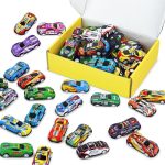 Vileafy 30 Mini Race Cars for Classroom Prizes, Party Favors for Kids 4-8 Years Old, Bulk Small Pull Back Car Toys for Treasure Box, Christmas Stocking Stuffers, and Pinata Fillers