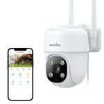 Wansview 2K Security Cameras Outdoor-2.4G WiFi Home Security Cameras (corded) with Remote Control on the phone app, Color Night Vision, 24/7 SD Card Storage, Works with Alexa/Google Home