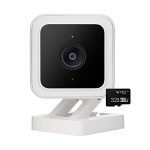 Wyze 24/7 Recording DIY Home Security System, Indoor/Outdoor, AI Person Detection, Color Night Vision, Compatible with Alexa, Up to 7 Days of Rolling Security Footage, 1 Camera + 1 SD Card Kit