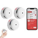 X-Sense Smart Smoke Detector Fire Alarm with Replaceable Battery, Wi-Fi Smoke Detector, App Notifications with Optional 24/7 Professional Monitoring Service, XS01-WX, 3-Pack