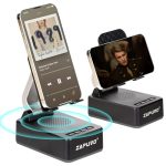 ZAPUVO Bluetooth Speaker with Cell Phone Stand, Men Gifts for Husband Him Anniversary from Wife, Birthday Gifts for Dad from Daughter Son Kids, Tech Cool Gadgets for Christmas Xmas Stocking Stuffers