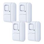 GE Personal Security Window and Door Alarm, 4 Pack, DIY Protection, Burglar Alert, Wireless, Chime/Alarm, Easy Installation, Home Security, Ideal for Home, Garage, Apartment and More, 45174 White