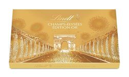 Lindt Champs Elysées Chocolate Box Gourmet Milk and Dark Chocolate Assortment 17 Chocolates 6.4oz Gold Box