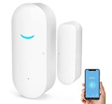 WiFi Wireless Door Window Sensor,TUYA Smart Alarm with Free Notification APP Control Home Security Alarm System, Compatible with Alexa, Google Home, Siri (1-Pack)