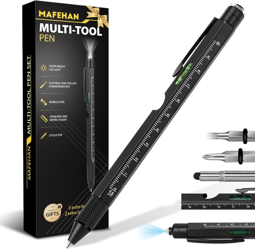 MAFEHAN 9-in-1 Multitool Pen with LED Light