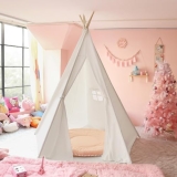 wooden teepee tent