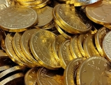 gold wrapped chocolate coins