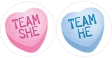 gender reveal chocolate heart
